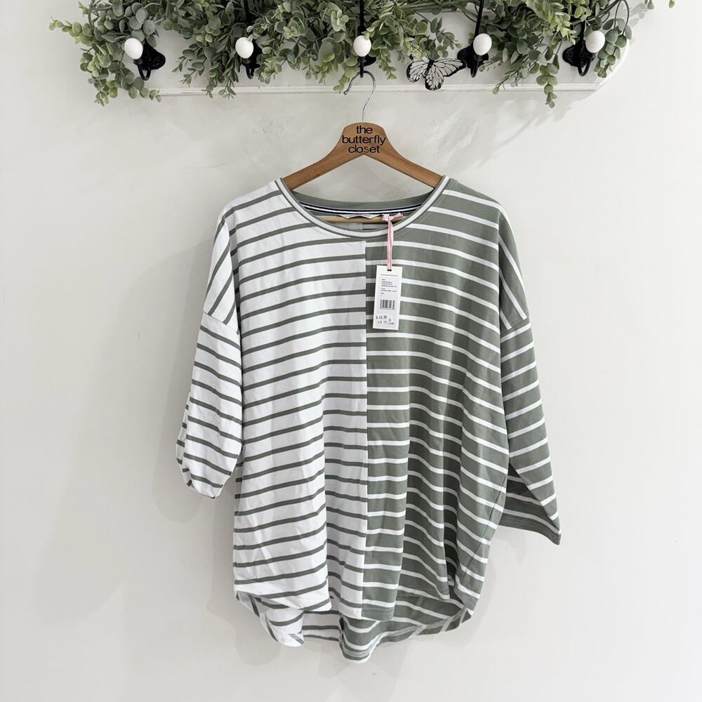Women’s Vineyard Vines Striped Deluxe Tee New Large LD